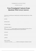 Texas Promulgated Contracts Exam Questions With Correct Answers