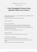 Texas Promulgated Contracts Exam Questions With Correct Answers