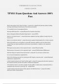 TFM11 Exam Questions And Answers 100&percnt; Pass