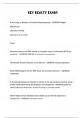  KEY REALTY EXAM QUESTIONS AND ANSWERS 2024