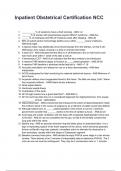 Inpatient Obstetrical Certification NCC QUESTIONS AND CORRECT DETAILED ANSWERS WITH RATIONALES 2025&sol;2026 &lpar;VERIFIED ANSWERS&rpar; &vert;ALREADY GRADED A&plus;