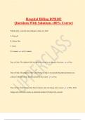 Hospital Billing RPB102 Questions With Solutions 100&percnt; Correct