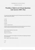 WorkKeys Math Level 4 Exam Questions And Answers 100&percnt; Pass