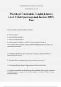 WorkKeys Curriculum Graphic Literacy Level 5 Quiz Questions And Answers 100&percnt; Pass