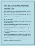 LES 305&vert;202  Exam 2 Study Guide Clark Modules 6-14 &vert;With Answers