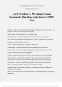 ACT WorkKeys&colon; Workplace Exam Documents Questions And Answers 100&percnt; Pass