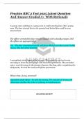 Practice RBC 2 Test 2025 Latest Question  And Answer Graded A&plus; With Rationale