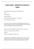  CHEAT SHEET - PROPERTY & CASUALTY EXAM QUESTIONS AND ANSWERS 2024