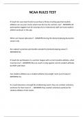  NCAA RULES TEST QUESTIONS AND ANSWERS 2024