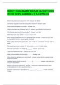 NOCTI CULINARY EXAM QUESTIONS WITH 100&percnt; CORRECT ANSWERS 