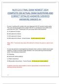 NUR 1211 FINAL EXAM NEWEST 2024 COMPLETE 250 ACTUAL EXAM QUESTIONS AND CORRECT DETAILED ANSWERS &lpar;VERIFIED ANSWERS&rpar; GRADED A&plus; 