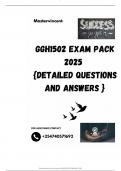 GGH1502 EXAM PACK 2025  &lbrace;DETAILED QUESTIONS AND ANSWERS &rcub;