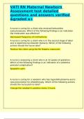 VATI RN Maternal Newborn Assessment test detailed questions and answers verified &graded a&plus;
