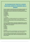 RN PHARMACOLOGY PRACTICE A ONLINE  QUESTIONS CORRECTLY ANSWERED AND A&plus;  GRADED