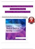 TEST BANK - Lewis Medical Surgical Nursing&comma; 12th Edition &lpar;Harding&rpar;&comma; Chapters 1 - 69 &vert; All Chapters Verified