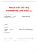 ASVAB Auto and Shop information