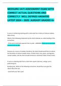 MEDSURG VATI ASSESSMENT EXAM WITH CORRECT ACTUAL QUESTIONS AND CORRECTLY  WELL DEFINED ANSWERS LATEST 2024 &ndash; 2025  ALREADY GRADED A&plus; 
