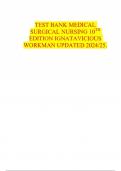 TEST BANK MEDICAL SURGICAL NURSING 10TH EDITION IGNATAVICIOUS WORKMAN UPDATED 2024&sol;25&period;
