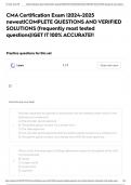 CMA Certification Exam &vert;2024-2025 newest&vert;COMPLETE QUESTIONS AND VERIFIED SOLUTIONS &lpar;frequently most tested questions&rpar;&vert;GET IT 100&percnt; ACCURATE&excl;&excl;