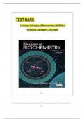 Test Bank For Lehninger Principles of Biochemistry&comma; 8th Edition &lpar;Nelson&comma; 2022&rpar;&comma; 9781319228002&comma; Chapter 1-28 All Chapters with Answers and Rational