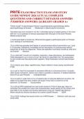 PRITE EXAM PRACTICE EXAM AND STUDY GUIDE NEWEST 2024 ACTUAL COMPLETE QUESTIONS AND CORRECT DETAILED ANSWERS &lpar;VERIFIED ANSWERS&rpar; &vert;ALREADY GRADED A