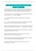LENB CONTRACTS QUESTIONS WITH 100&percnt; CORRECT ANSWERS