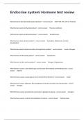 Endocrine system&sol; Hormone test review exam questions and correct detailed answers 100&percnt; verified&period;