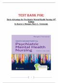 TEST BANK FOR DAVIS ADVANTAGE FOR PSYCHIATRIC MENTAL HEALTH NURSING&comma; 10TH EDITION&comma; KARYN I&period; MORGAN&comma; MARY C&period; TOWNSEND&comma; ISBN-13&colon; 9780803699670 