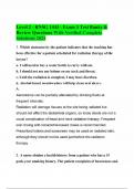 Level 2 - RNSG 1443 - Exam 3 Test Banks & Review Questions With Verified Complete Solutions 2024