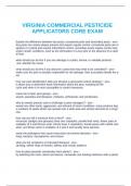 VIRGINIA COMMERCIAL APPLICATOR CATEGORY 3B TURF PEST CONTROL KEY TERMS