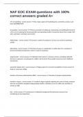 NAF EOC EXAM questions with 100&percnt; correct answers graded A&plus;