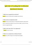 Agile Safe 6&period;0 Leading SAFe Certification Exam Updated Questions and Answers &lpar;2024&sol;2025&rpar; &lpar;Verified Answers&rpar;