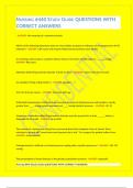 NURSING 6440 STUDY GUIDE QUESTIONS WITH CORRECT ANSWERS 