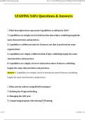 LEADING SAFe Updated Questions and Answers &lpar;2024&sol;2025&rpar; &lpar;Verified Answers&rpar;