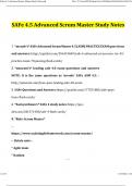 SAFe 4&period;5 Advanced Scrum Master Study Notes Updated Questions and Answers &lpar;2024&sol;2025&rpar; &lpar;Verified Answers&rpar;