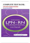 COMPLETE TEST BANK&colon; LPN to RN Transitions 4th Edition by Lora Claywell PhD latest update&period;