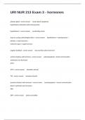 URI NUR 213 Exam 3 - hormones Actual Questions And Correct Detailed Verified Answers 100&percnt; Verified&period;