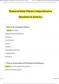 Balanced Body Pilates Comprehensive Set Test 2024 Questions And Correct Answers Already Passed &lpar;2024&sol;2025&rpar; &lpar;Verified Answers&rpar;