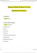 Balanced Body Written Test Out 2024 Questions And Correct Answers Already Passed &lpar;2024&sol;2025&rpar; &lpar;Verified Answers&rpar;