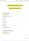 Balanced Body Written Test 2024 Questions And Correct Answers Already Passed &lpar;2024&sol;2025&rpar; &lpar;Verified Answers&rpar;