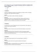 CCA Mock Exam&vert; 53 QUESTIONS&vert; WITH COMPLETE SOLUTIONS