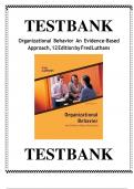 Test Bank for Organizational Behavior An Evidence-Based Approach&comma; 12 Edition by Fred Luthans