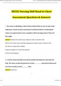 NR302 &sol; NR 302 Nursing Skill Head-to-Chest Assessment Exam &lpar;NEW Update 2024&sol;2025&rpar; with Questions and Verified Answers&vert; 100&percnt; Correct&vert; A&plus; Grade -Chamberlain