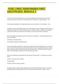 POST First Responder First Aid&sol;CPR&sol;AED&colon; Module 5
