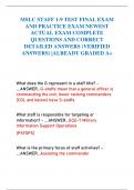 MSLC STAFF 1-9 TEST FINAL EXAM  AND PRACTICE EXAM NEWEST  ACTUAL EXAM COMPLETE  QUESTIONS AND CORRECT  DETAILED ANSWERS &lpar;VERIFIED  ANSWERS&rpar; &vert;ALREADY GRADED A&plus;