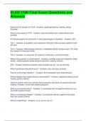 ELED 3100 Final Exam Questions and Answers