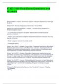 ELED 3100 Final Exam Questions and Answers