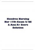 Exam &lpar;elaborations&rpar; Hondros Nursing Nur 150