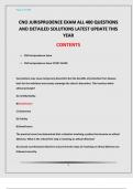 CNO JURISPRUDENCE EXAM ACTUAL EXAM LATEST UPDATE THIS YEAR COMPLETE 350 QUESTIONS AND CORRECT ANSWERS ALREADY GRADED A&plus;