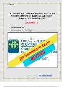 CNO JURISPRUDENCE EXAM ACTUAL EXAM LATEST UPDATE THIS YEAR COMPLETE 350 QUESTIONS AND CORRECT ANSWERS ALREADY GRADED A&plus;